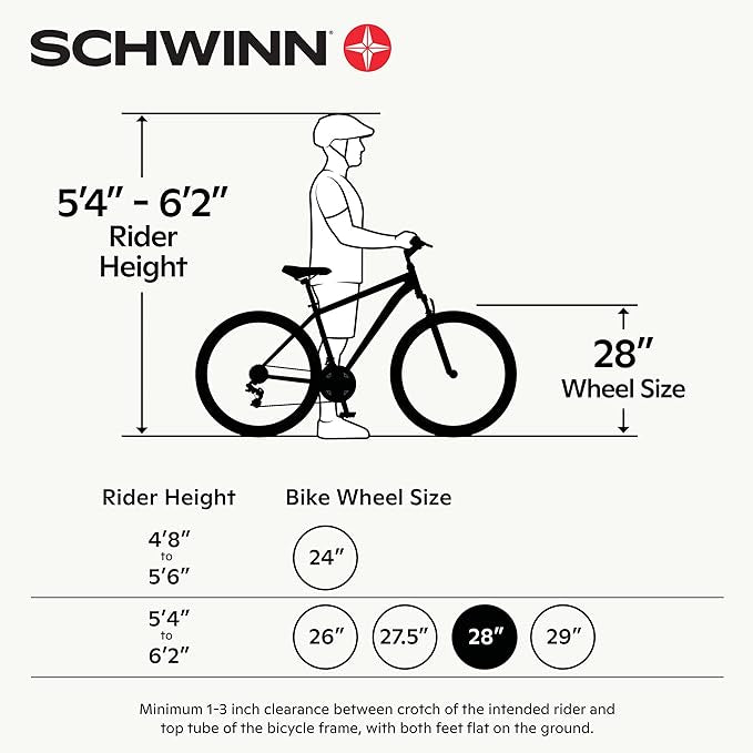 Schwinn GTX Comfort Adult Hybrid Bike, Men and Women, Dual Sport Bicycle, 700c Wheels, Step-Through or Step-Over Lightweight Aluminum Frame