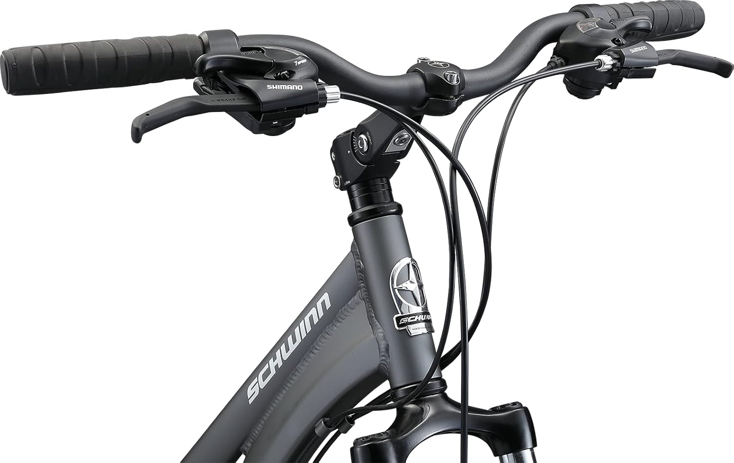 Schwinn Discover Adult Hybrid Bike for Men and Women, 700c Wheels, 21-Speeds, Step-Through or Step-Over Frame, Front and Rear Fenders, Rear Cargo Rack