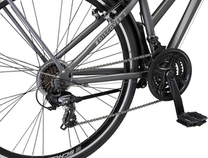 Schwinn Discover Adult Hybrid Bike for Men and Women, 700c Wheels, 21-Speeds, Step-Through or Step-Over Frame, Front and Rear Fenders, Rear Cargo Rack