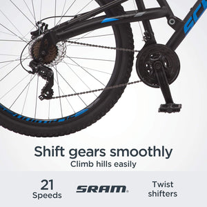 Schwinn S29 Mens and Womens Mountain Bike, 29-Inch Wheels, Aluminum Frame, Dual-Suspension, Mechanical Disc Brakes