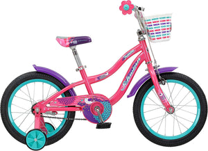 Schwinn Jasmine Kids Bike with Training Wheels, 16-Inch Wheels
