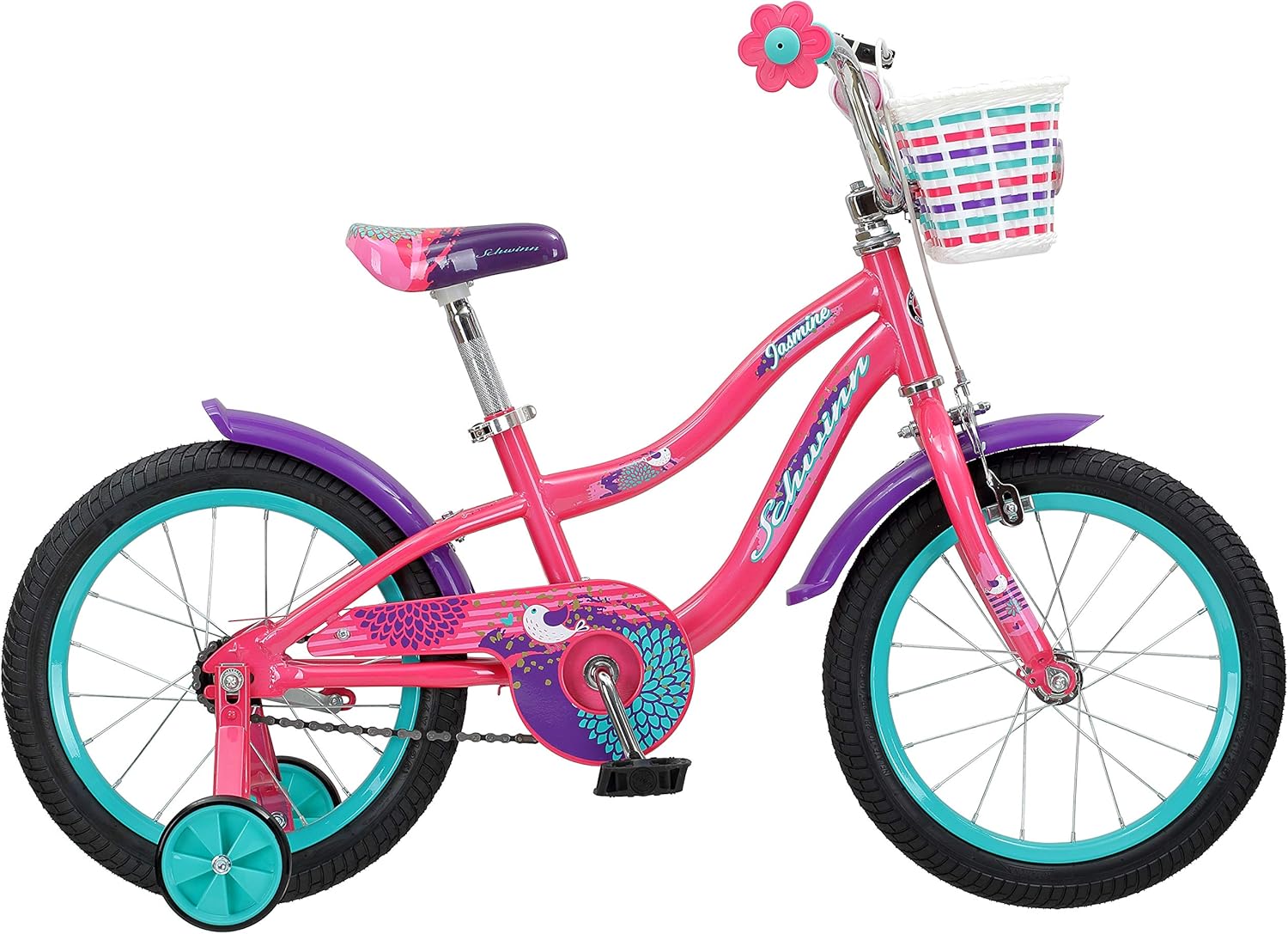 Schwinn Jasmine Kids Bike with Training Wheels, 16-Inch Wheels