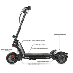 Inmotion RS Midnight 2.0 60 MPH Dual Motor Electric Scooter