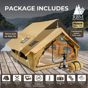 RBM Outdoors Panda Large - Inflatable tent for 2-6 person (Sunny Beige)