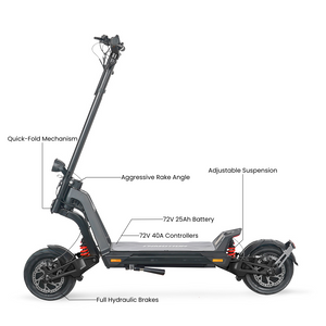 InMotion RS Jet Electric Scooter: 72V 25Ah Dual 2300W Motors