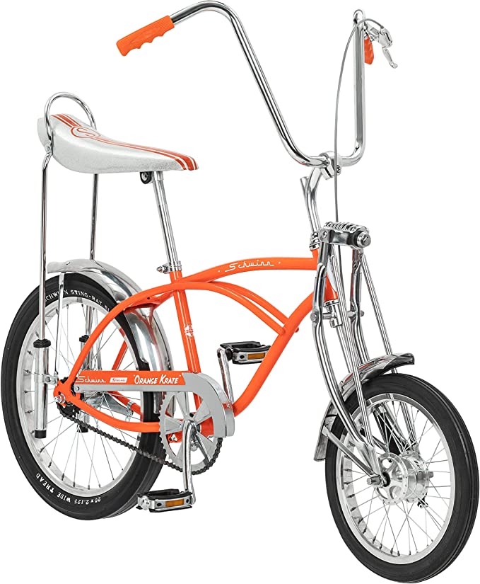 Old School Krate Bike, Ape Handlebar And Bucket 20-Inch Wheels Orange Classic