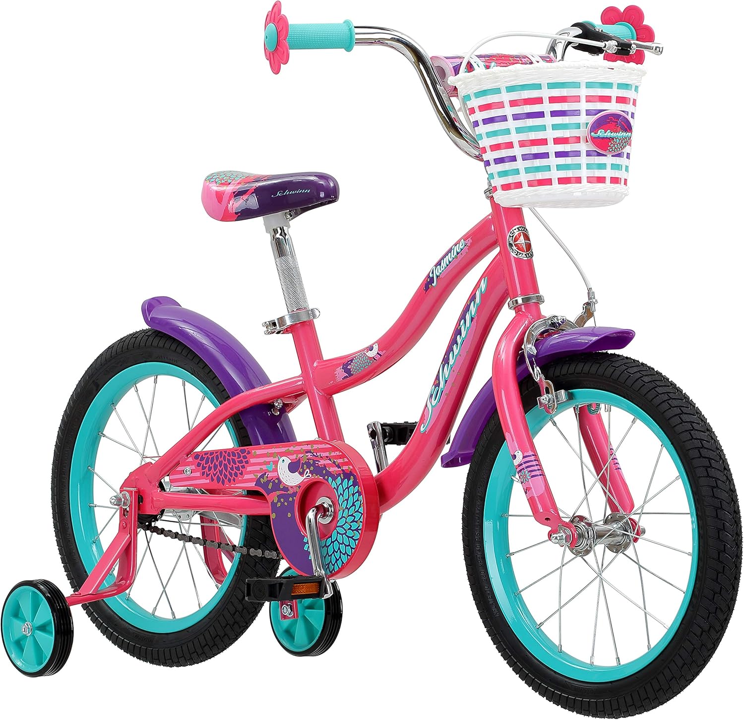 Schwinn Jasmine Kids Bike with Training Wheels, 16-Inch Wheels