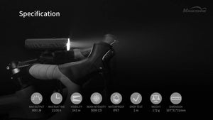 Magicshine Allty Bike Lights Allty 400,Allty 800 Road Bike Light, USB Type-C Rechargeable, IPX7 Waterproof LED Bike Light for Road, Urban Cyclists