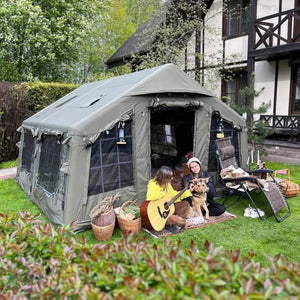 Coody 13.6 (Koala-5) Forest Green Inflatable Tent House for Camping (2-8 person)