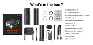 Magicshine MONTEER 12000 Mountain Bike Light,IPX6 Waterproof 12000 Lumen Max Output,20,000mAh Type-C Battery Pack with Reverse Charging Ultimate MTB Light