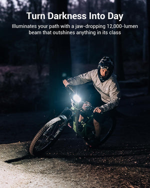 Magicshine MONTEER 12000 Mountain Bike Light,IPX6 Waterproof 12000 Lumen Max Output,20,000mAh Type-C Battery Pack with Reverse Charging Ultimate MTB Light