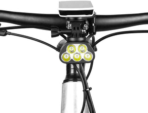 Magicshine Monteer 3500S Nebula Mountain Bike Light, 3500 lumens max Actual Output, 1800 Lumen Flood,1400 Lumen spot, 5200 mAh USB Rechargeable Battery Pack, IPX5 Water Resistent MTB Helmet Light