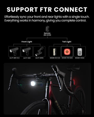 Magicshine SEEMEE 150 MAG Magnetic Rear Bike Lights,USB-C Rechargeable FTR LightSync Control Technology, IPX6 Waterproof Safety Rear Bicycle Lights, Best Bike Lights for Night Riding