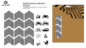 ENLEE 12pcs Lightweight MTB Bicycle Wheel Rim Reflective Stickers Bike Rim Safety Reflector