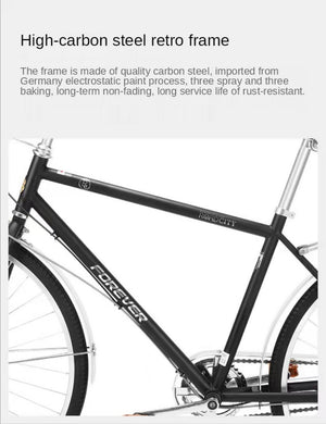 Bicycle 26inch High Carbon Steel Adult Bicycle Llight And Soft Seat Handlebar Retro Design