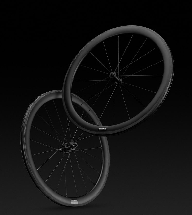 ROCKBROS Carbon Bicycle Wheelset 38mm 50mm Opening Rim R255 Hub Bike Wheel Clincher Tires Cycling Wheel Set Road Bike