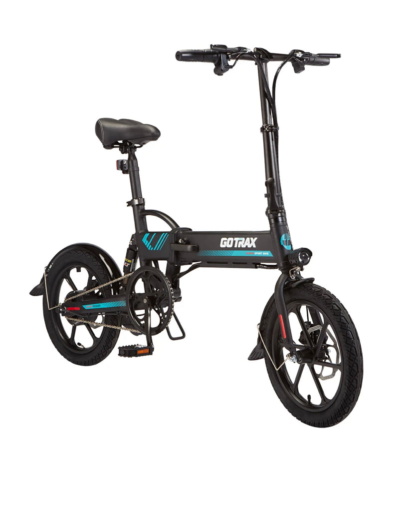 GOTRAX 16inch Folding Electric Bike with 36V 7.5Ah Removable Lithium-Ion Battery, 350W Powerful Motor up Speed 25km/h, Dual Disc Brakes and Alloy Frame Electric Bicycle