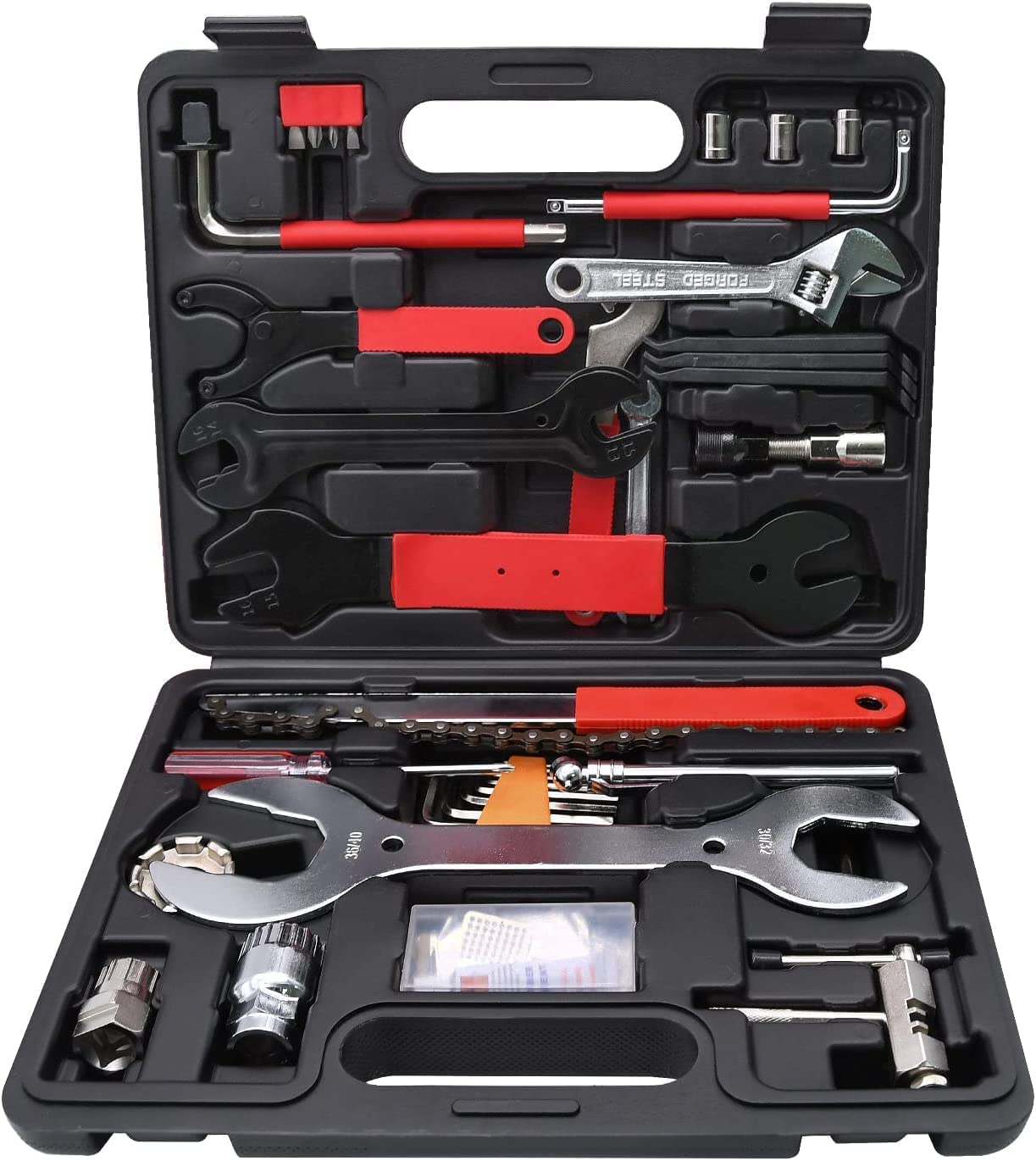 Bike Tool Kit 44pcs Professional Bike Repair Tool Kit Quality Bicycle Maintenance Tool Set for Mountain Bike Road Bike Maintenance in a Neat Storage Case