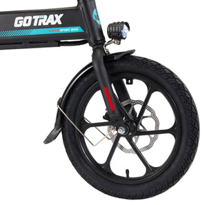 GOTRAX 16inch Folding Electric Bike with 36V 7.5Ah Removable Lithium-Ion Battery, 350W Powerful Motor up Speed 25km/h, Dual Disc Brakes and Alloy Frame Electric Bicycle