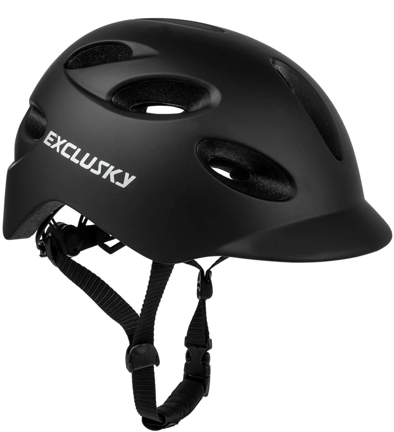 Exclusky Adult Bike Helmet with Rechargeable USB Safety Light for Urban Commuter CPSC Certified