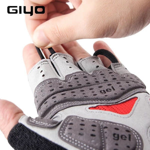 Giyo Bicycle Half Finger Gloves Breathable Lycra Fabric Men Women Cycling Gloves Road Bike Riding MTB DH Racing Outdoor Mittens