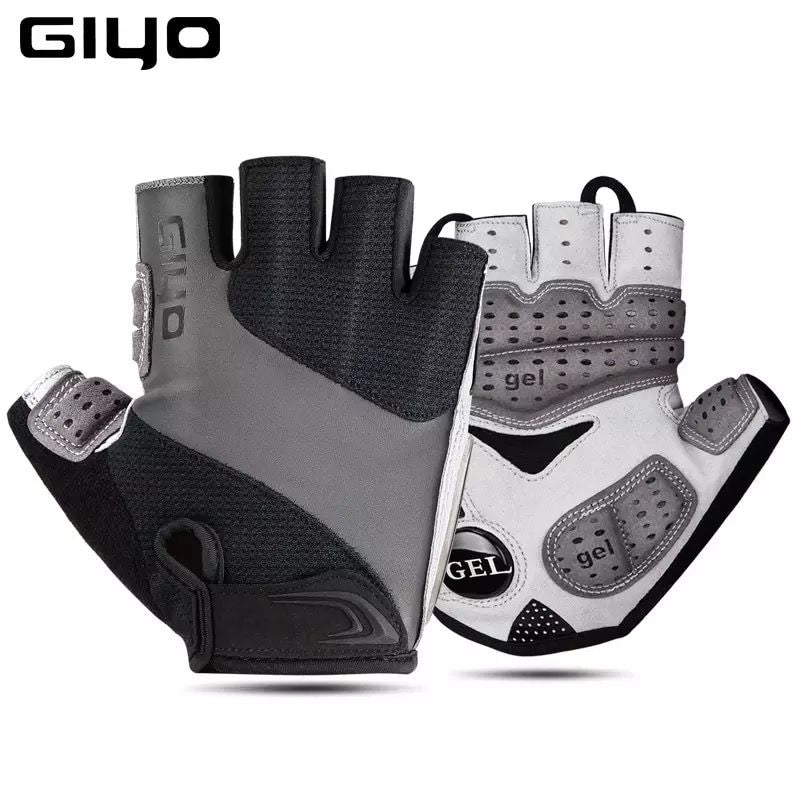 Giyo Bicycle Half Finger Gloves Breathable Lycra Fabric Men Women Cycling Gloves Road Bike Riding MTB DH Racing Outdoor Mittens