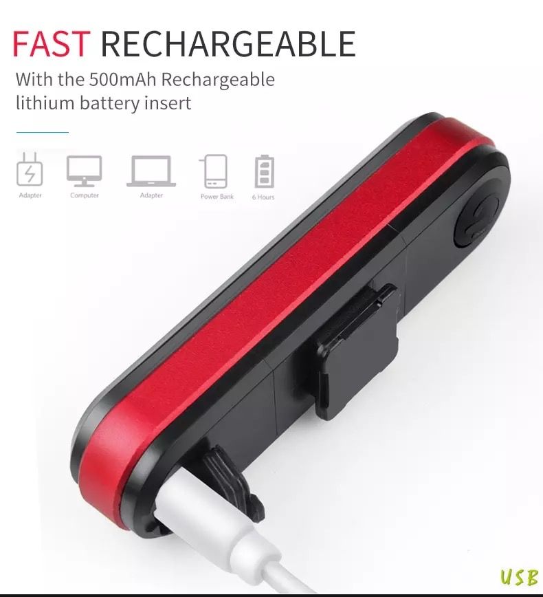 Machfally Bicycle Light USB Rechargeable Tail Light Warning Bike Rear Gidi Confidential