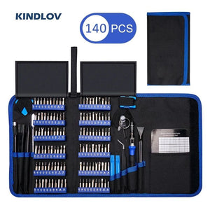 KINDLOV Precision Screwdriver Set 140 In 1 CR-V Screwdriver Bit Magnetic Torx Hex Screw Driver Bits Electronics Repair Tool Kit