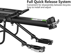 ROCKBROS Bicycle Cargo Rack Mountain Bike Fender Board Quick Release Carrier Rear Rack Alloy Black
