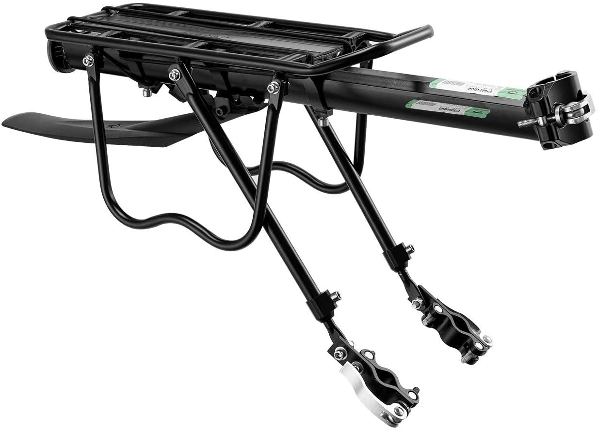 ROCKBROS Bicycle Cargo Rack Mountain Bike Fender Board Quick Release Carrier Rear Rack Alloy Black