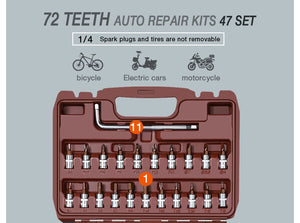 Socket Set Universal Car Repair Tool Ratchet Set Torque Wrench Combination Bit A Set Of Keys Multifunction DIY Tools